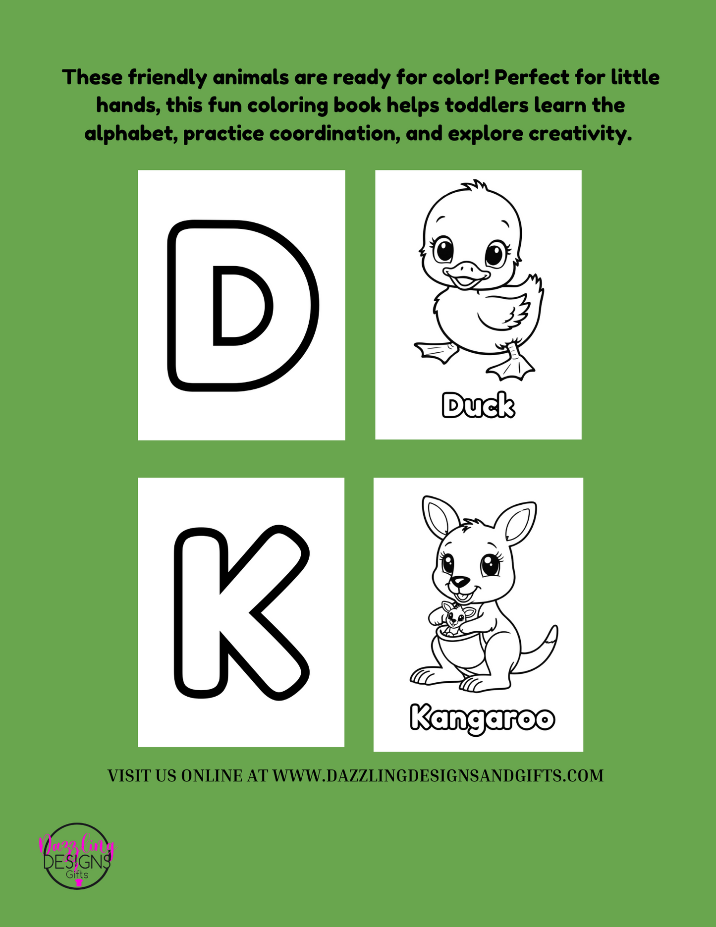 ABC Animal Coloring Book For Toddlers