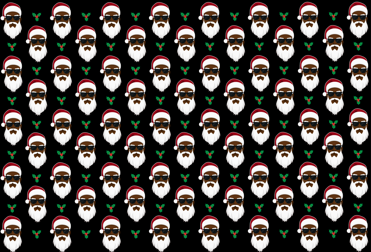Black Santa Claus Gift Wrap