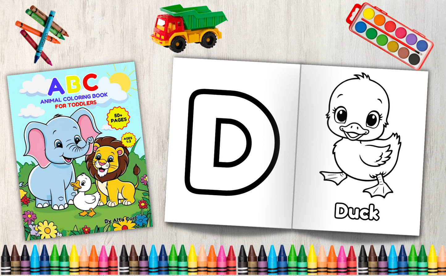 ABC Animal Coloring Book For Toddlers